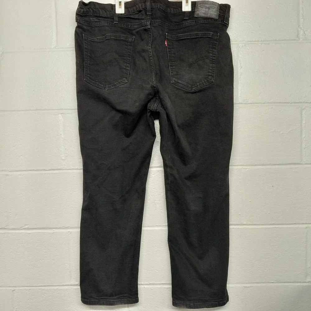 Levi's 541 Athletic Taper Black Stretch Denim Jeans Men's Fits 42x27 Grunge Punk